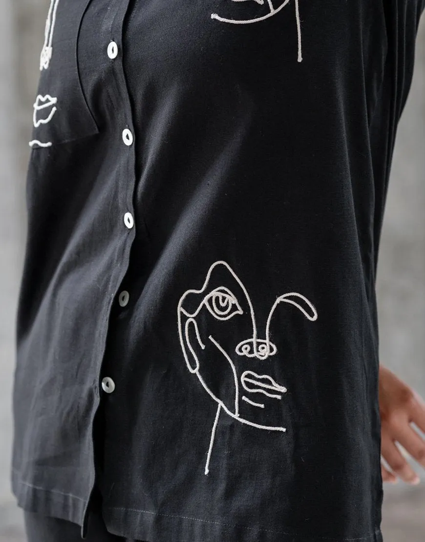Black Artsy Shirt