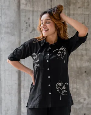 Black Artsy Shirt