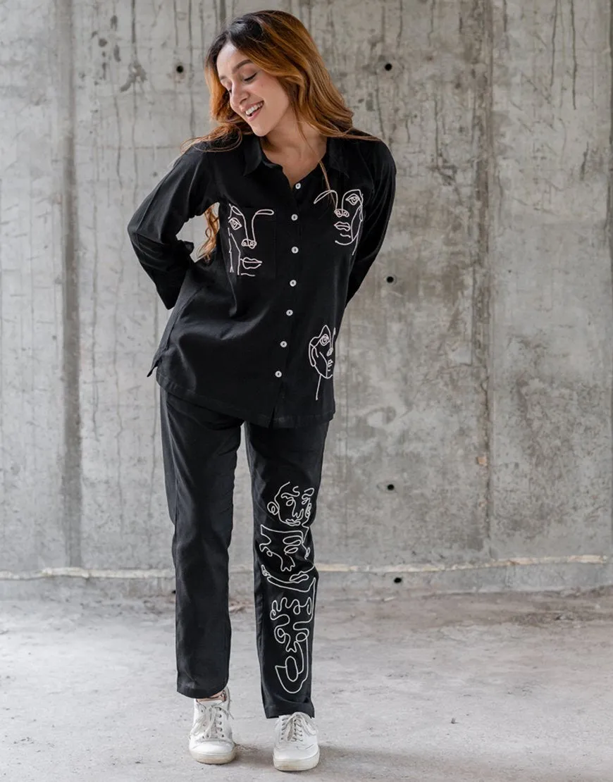 Black Artsy Shirt