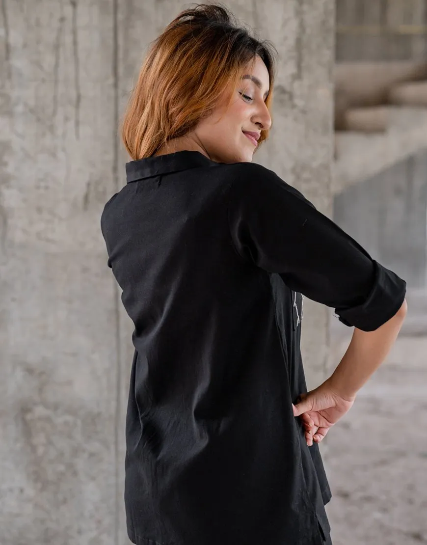 Black Artsy Shirt