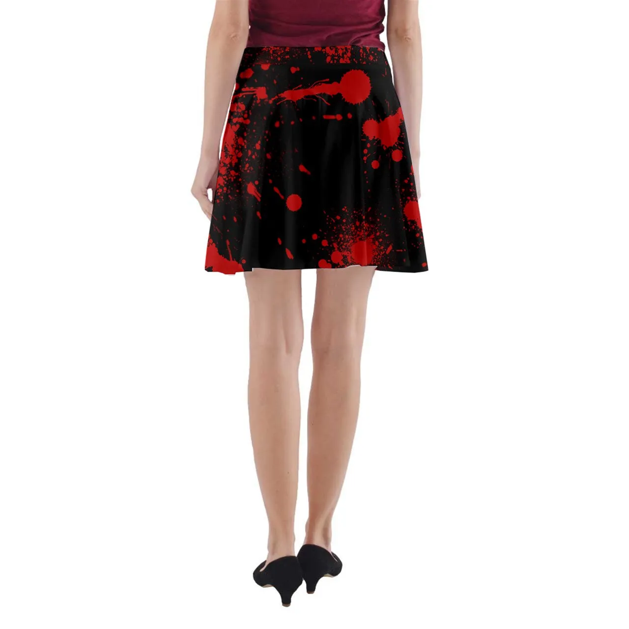 black blood spatter A-Line Pocket Skirt