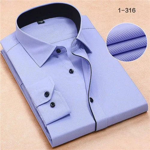 Black button turn down collar long sleeve