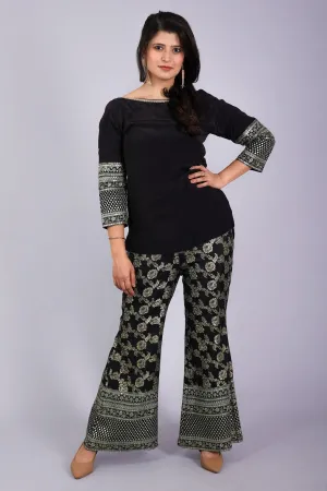 Black Embellished Co-ord Set