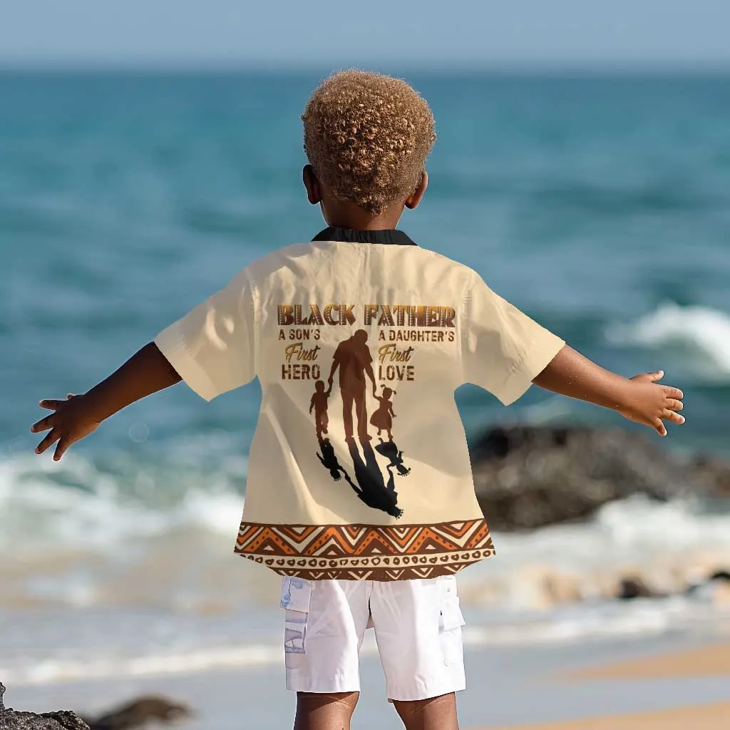 Black Father Kid Hawaiian Shirt African Father with Son and Daughter DT02