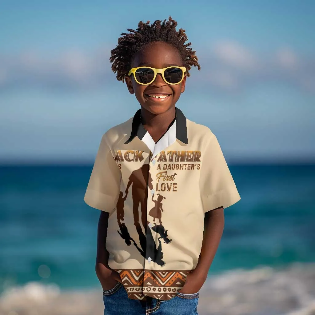 Black Father Kid Hawaiian Shirt African Father with Son and Daughter DT02