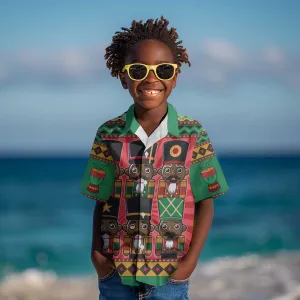 Black Nutcrackers Kid Hawaiian Shirt Afro Christmas DT03