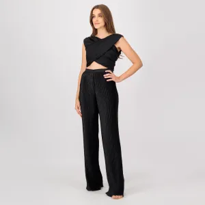 Black pleated pants