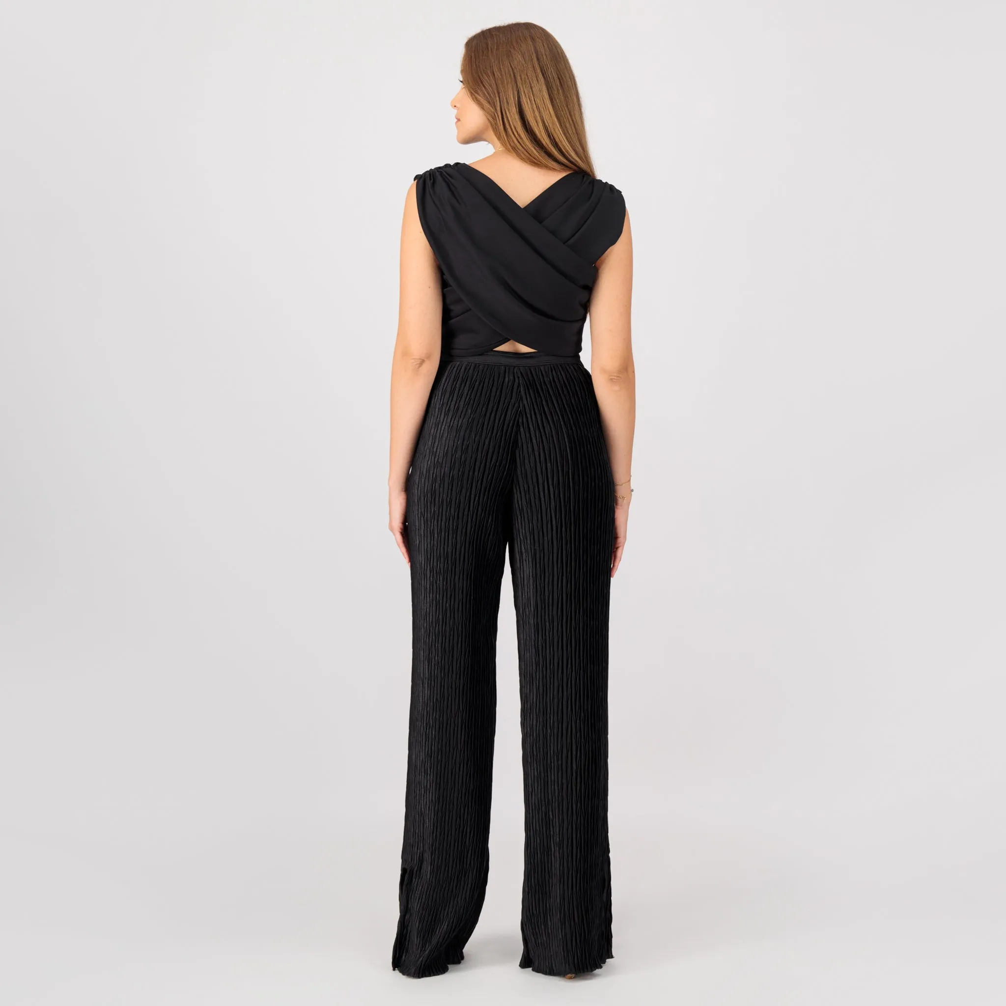 Black pleated pants