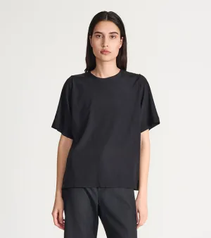 black silk t-shirt