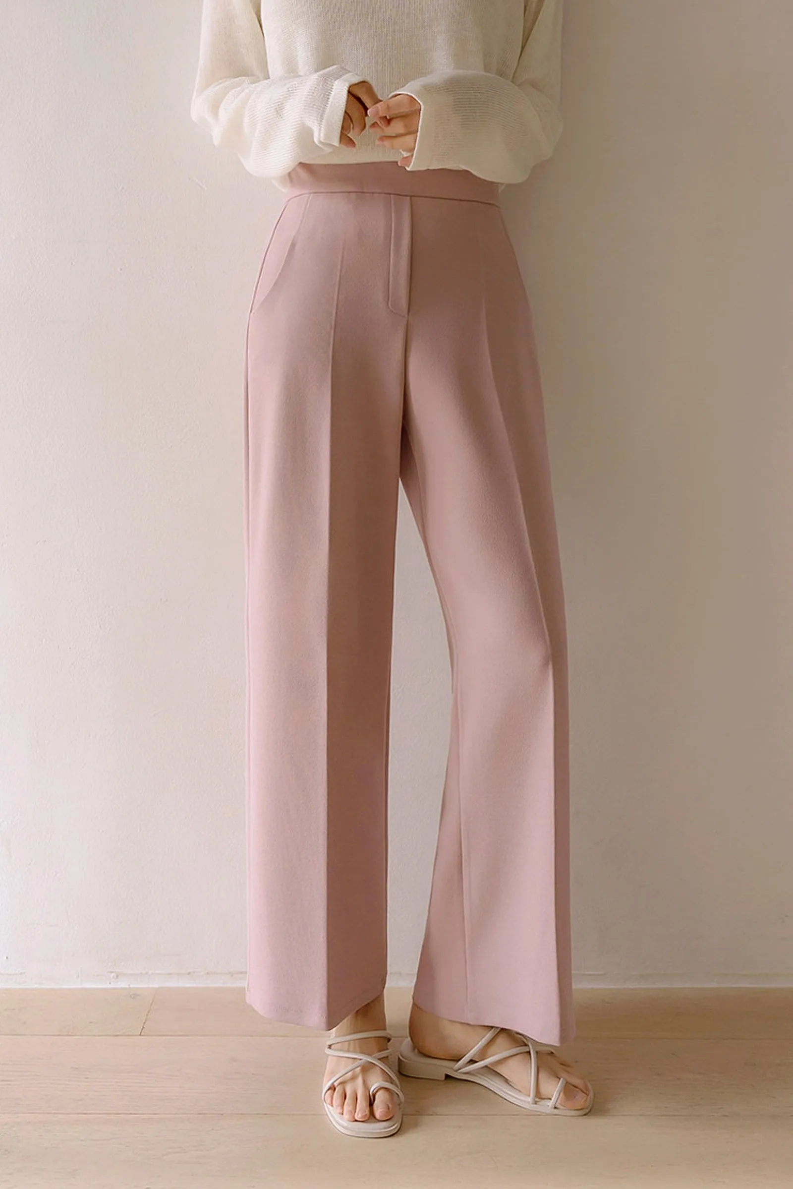 Blush Serenity Wide Leg Slacks