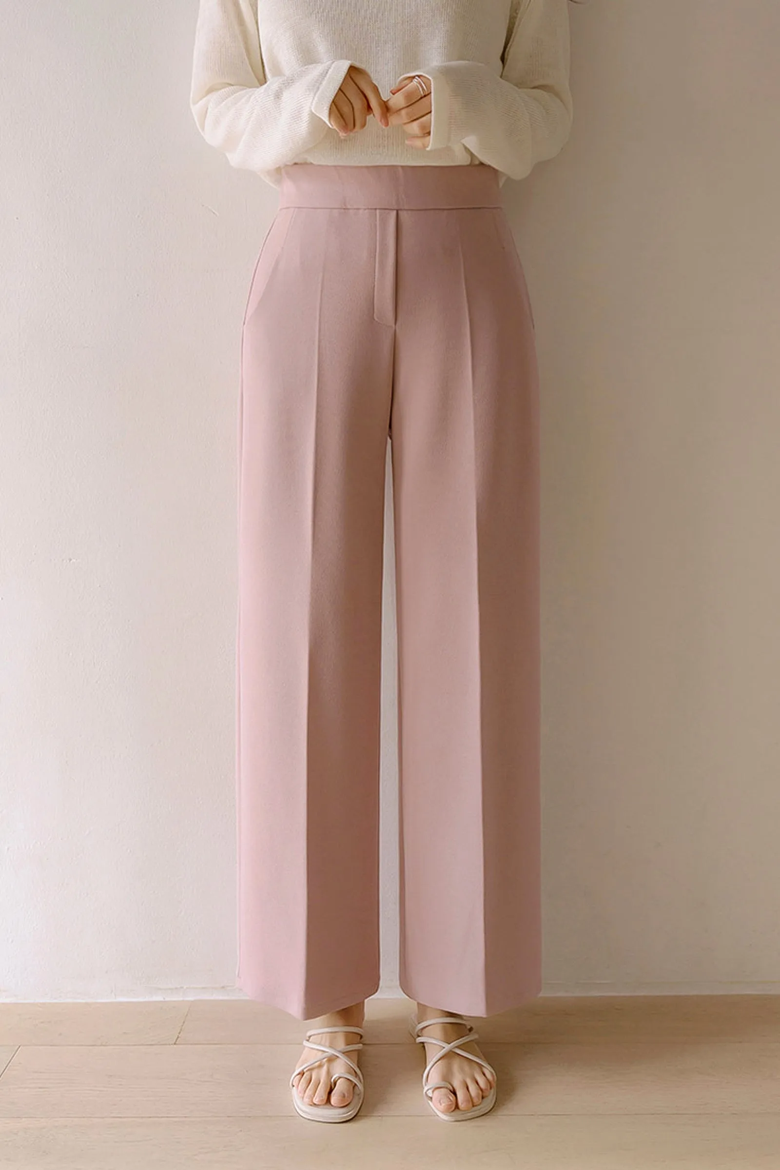 Blush Serenity Wide Leg Slacks