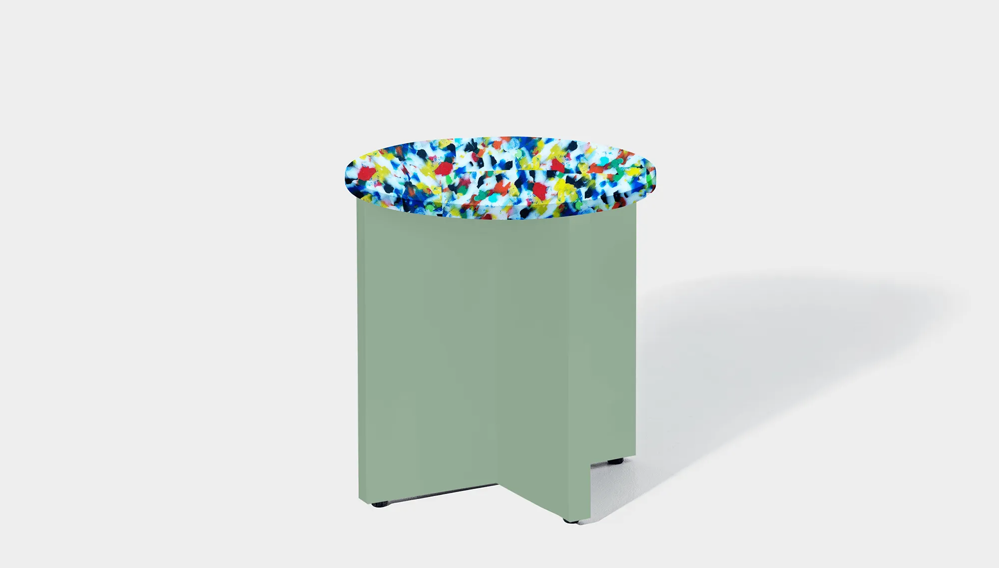 Bob Side Table Round - Recycled Bottle Tops