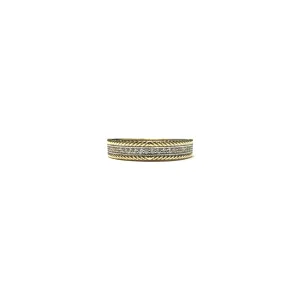 Braided CZ Line Ring (14K)