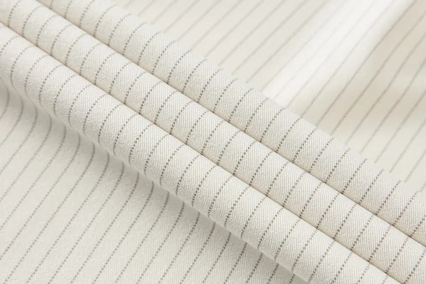 Breathable and Comfortable Stripe Pleated Pants for Casual Use