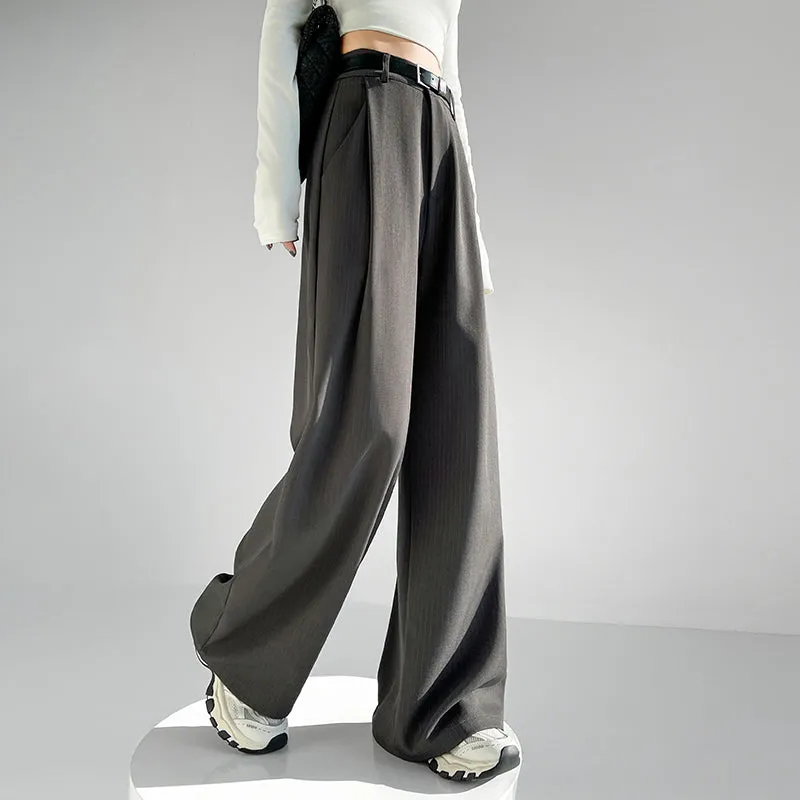 Breathable and Comfortable Stripe Pleated Pants for Casual Use
