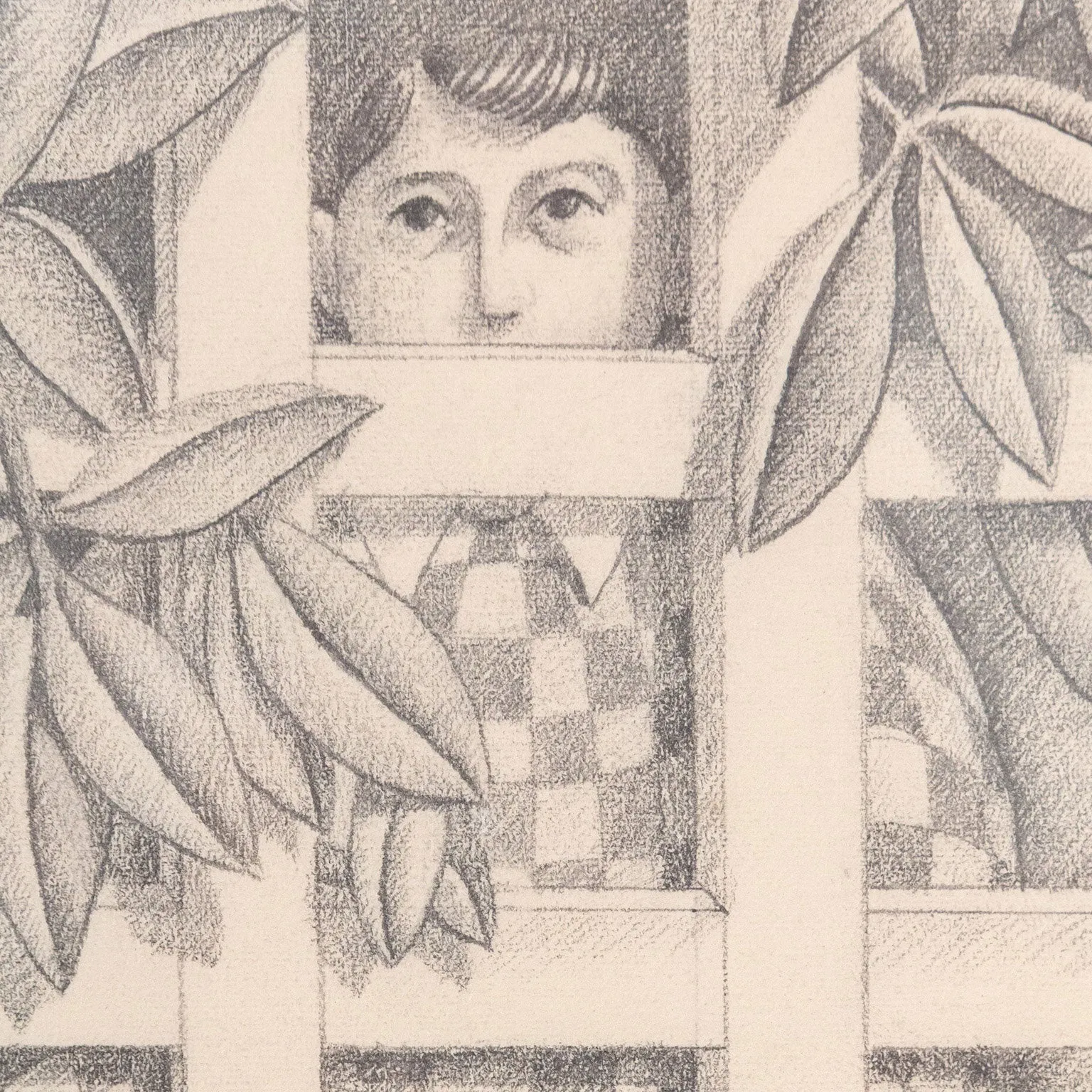 BRIAN JONES "LOOKING THROUGH" PENCIL ON PAPER, 1972