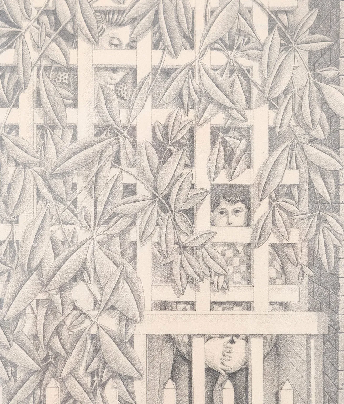 BRIAN JONES "LOOKING THROUGH" PENCIL ON PAPER, 1972