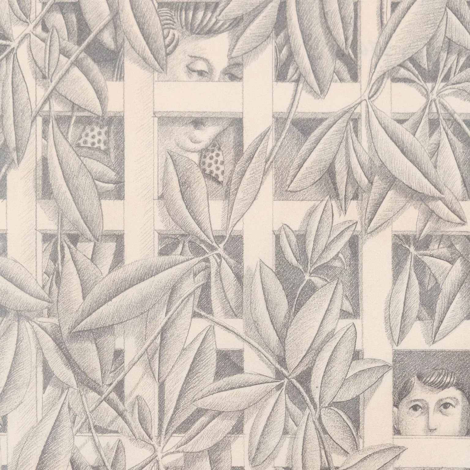 BRIAN JONES "LOOKING THROUGH" PENCIL ON PAPER, 1972