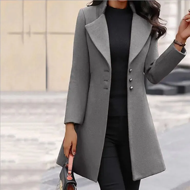 Business Button Down Pea Coat
