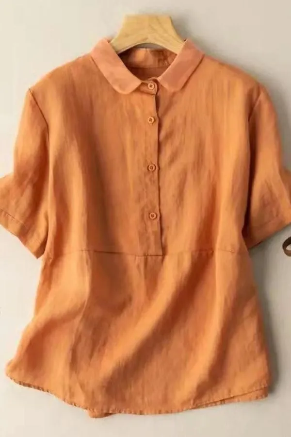 Button Breasted Half Sleeve T-shirt