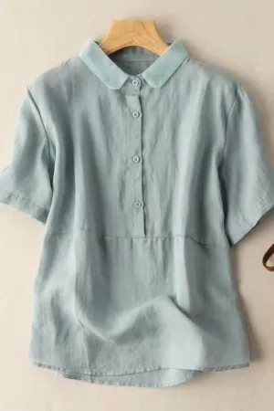 Button Breasted Half Sleeve T-shirt