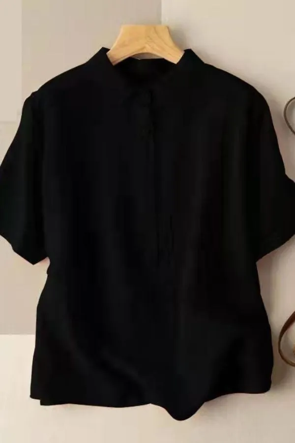 Button Breasted Half Sleeve T-shirt