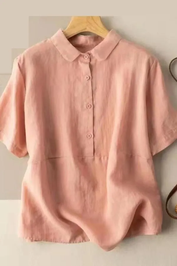 Button Breasted Half Sleeve T-shirt