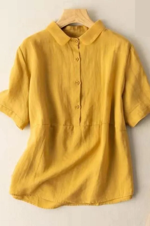 Button Breasted Half Sleeve T-shirt