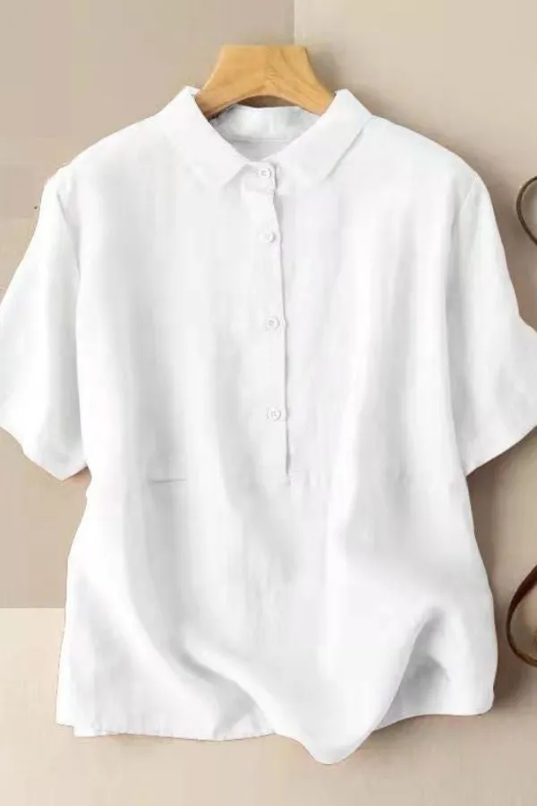 Button Breasted Half Sleeve T-shirt