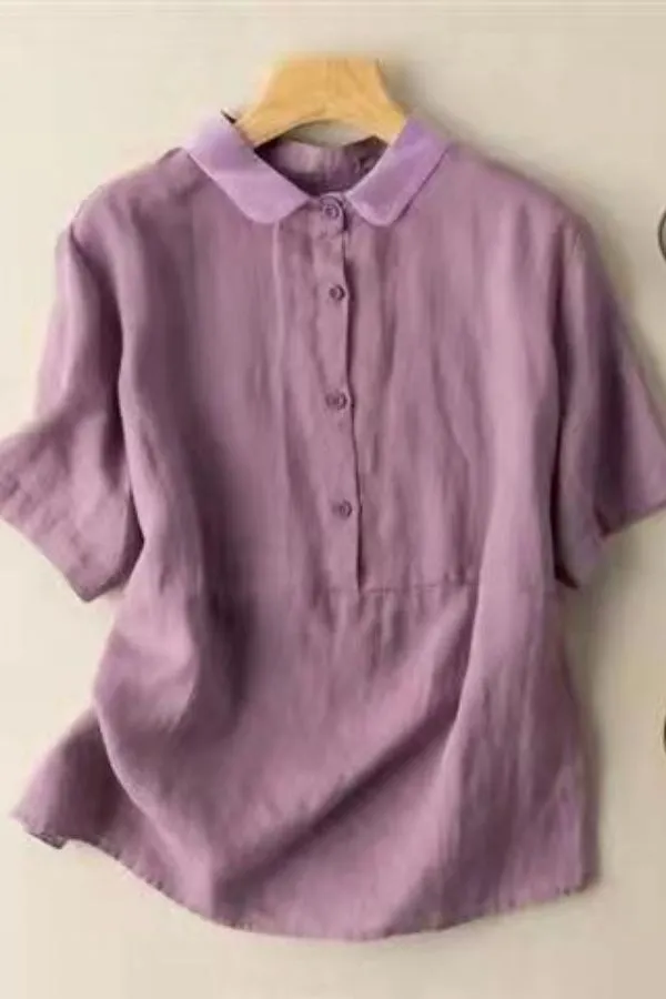 Button Breasted Half Sleeve T-shirt