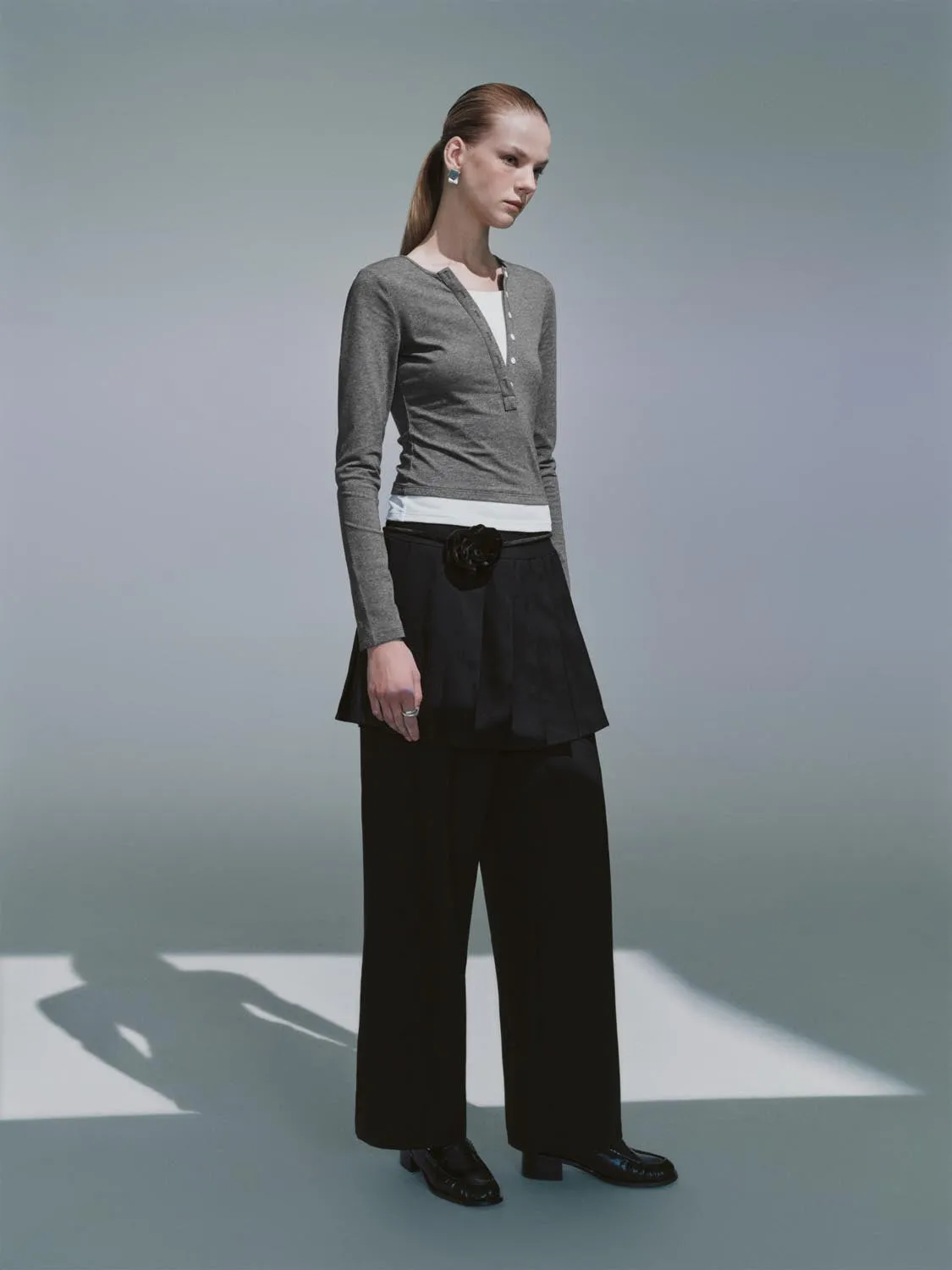 Button Half Placket T-Shirts