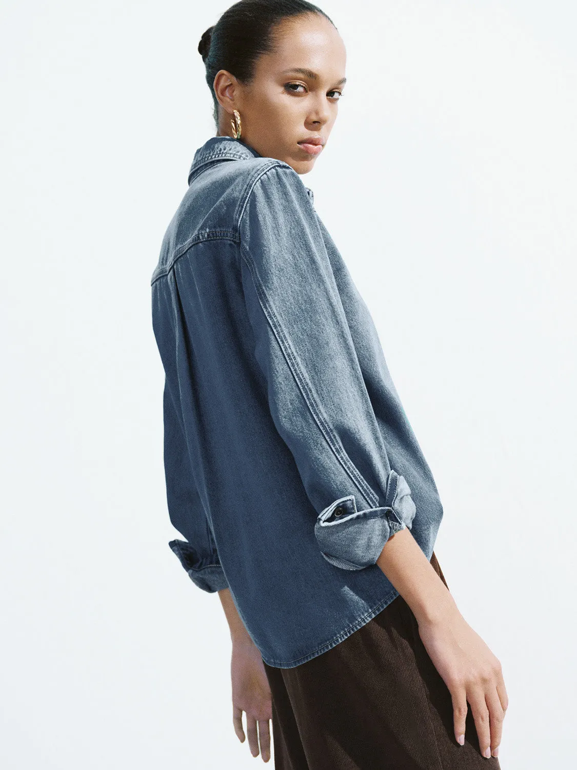 Button Up Denim Shirts