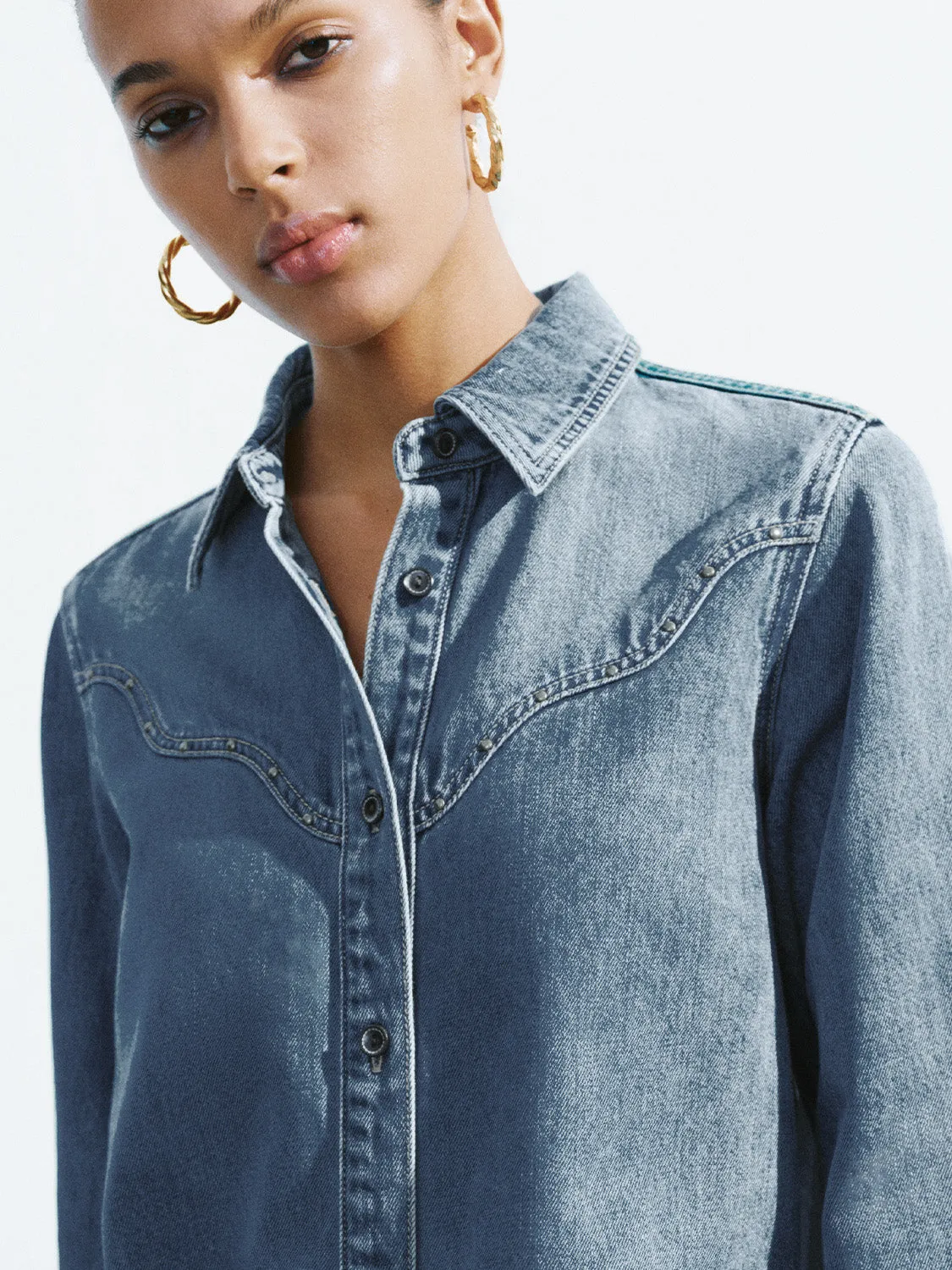 Button Up Denim Shirts