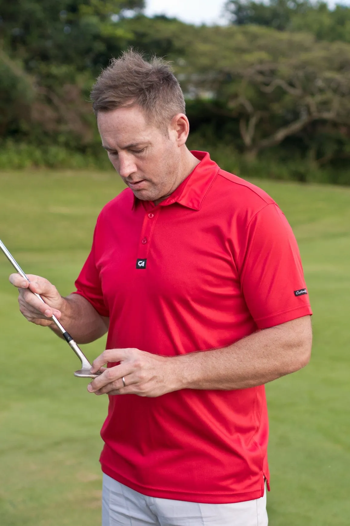 CA Iconic Golf Shirt | Red