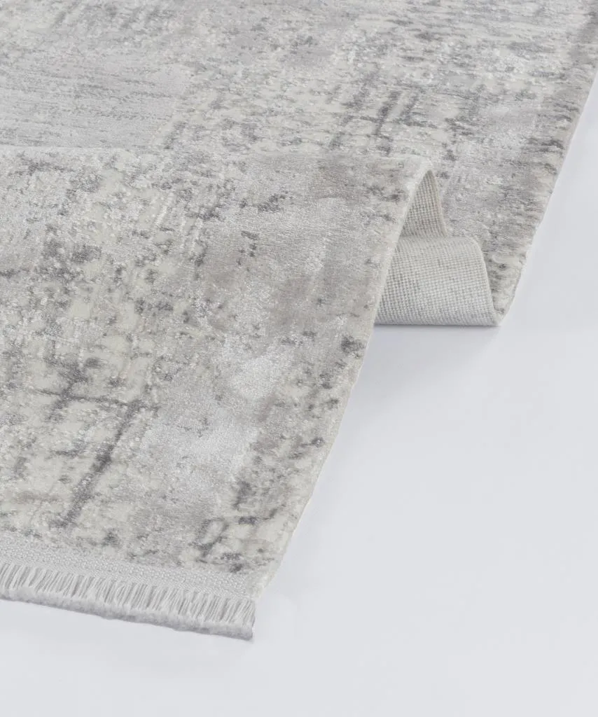 Calista Gray Viscose Woven Modern Living Room Rug 1761