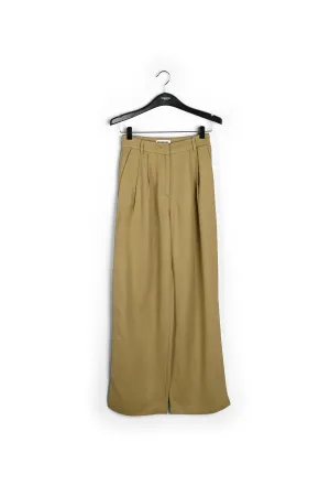 Camel wide-leg pants