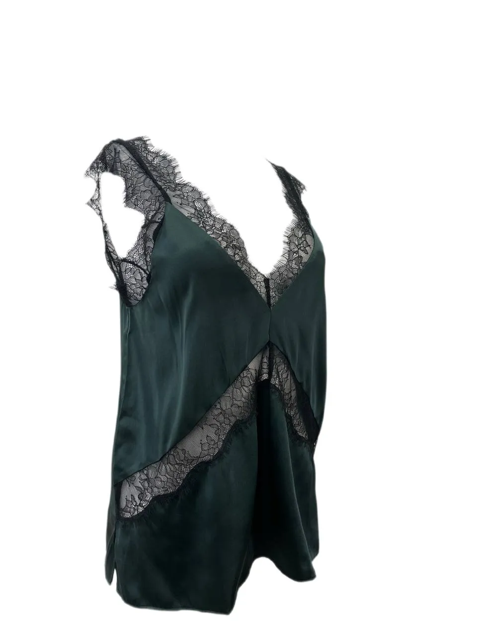 CAMI Women's Green V-Neck Hunter Top #338 M NWT