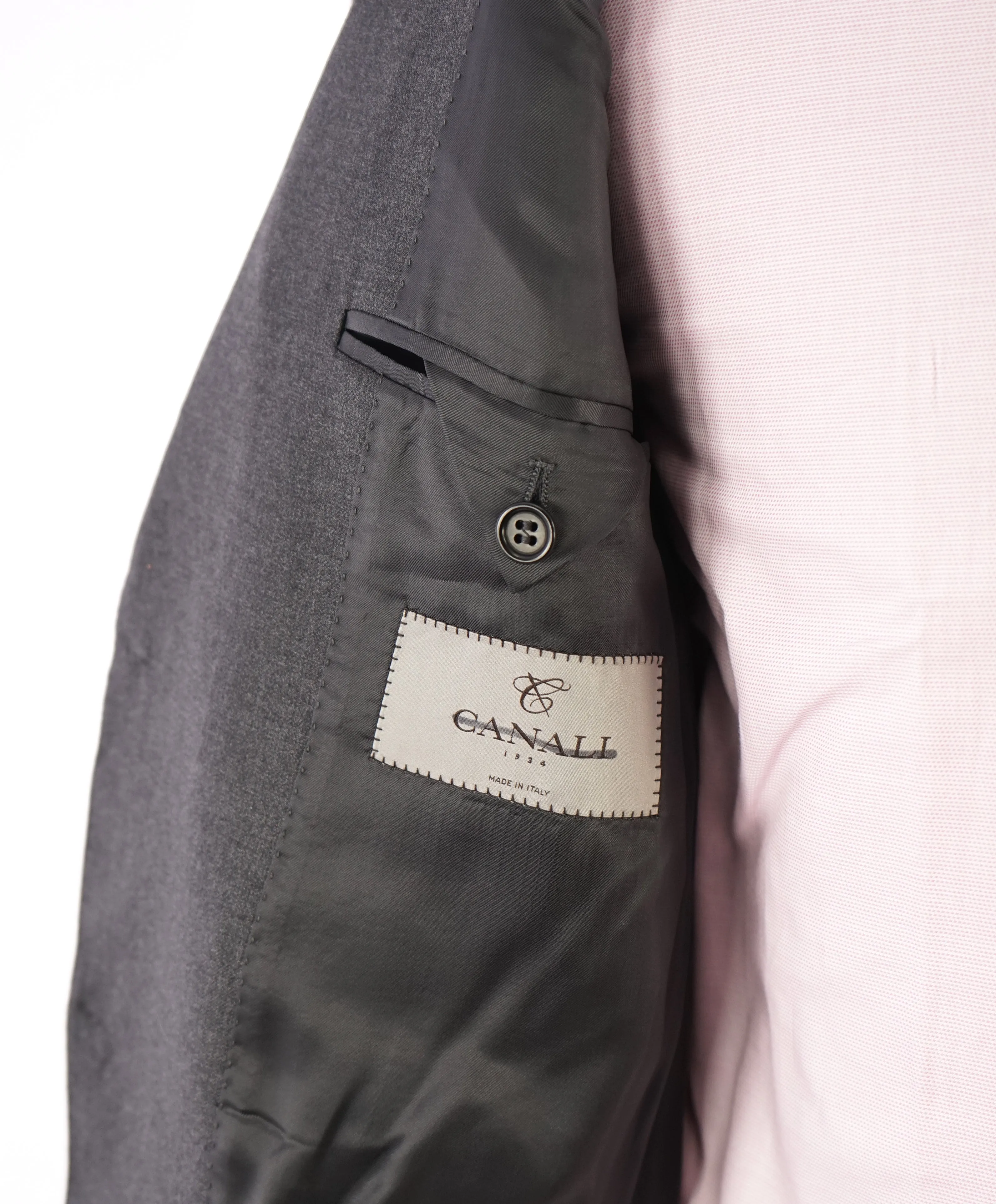 CANALI -  Gray Charcoal *CLOSET STAPLE* Notch Lapel Iconic Suit -  40R