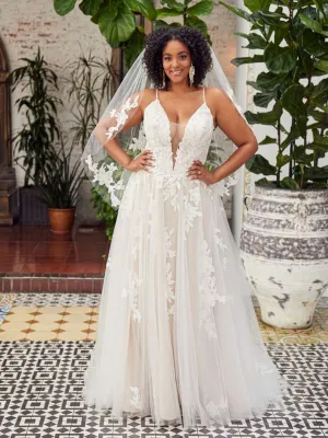 Casablanca Size 16C BL354 Callie Nude/Ivory Gown