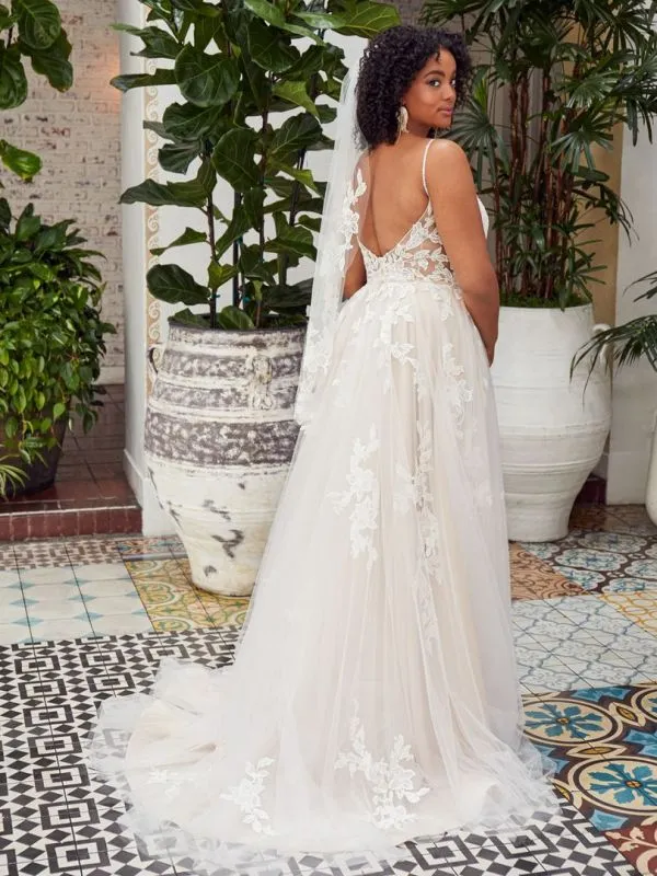 Casablanca Size 16C BL354 Callie Nude/Ivory Gown