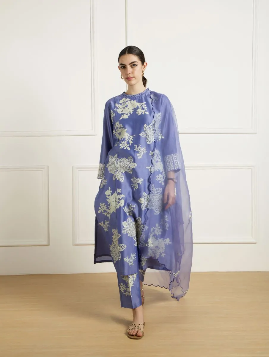 Celeste twilight front pleated tunic set