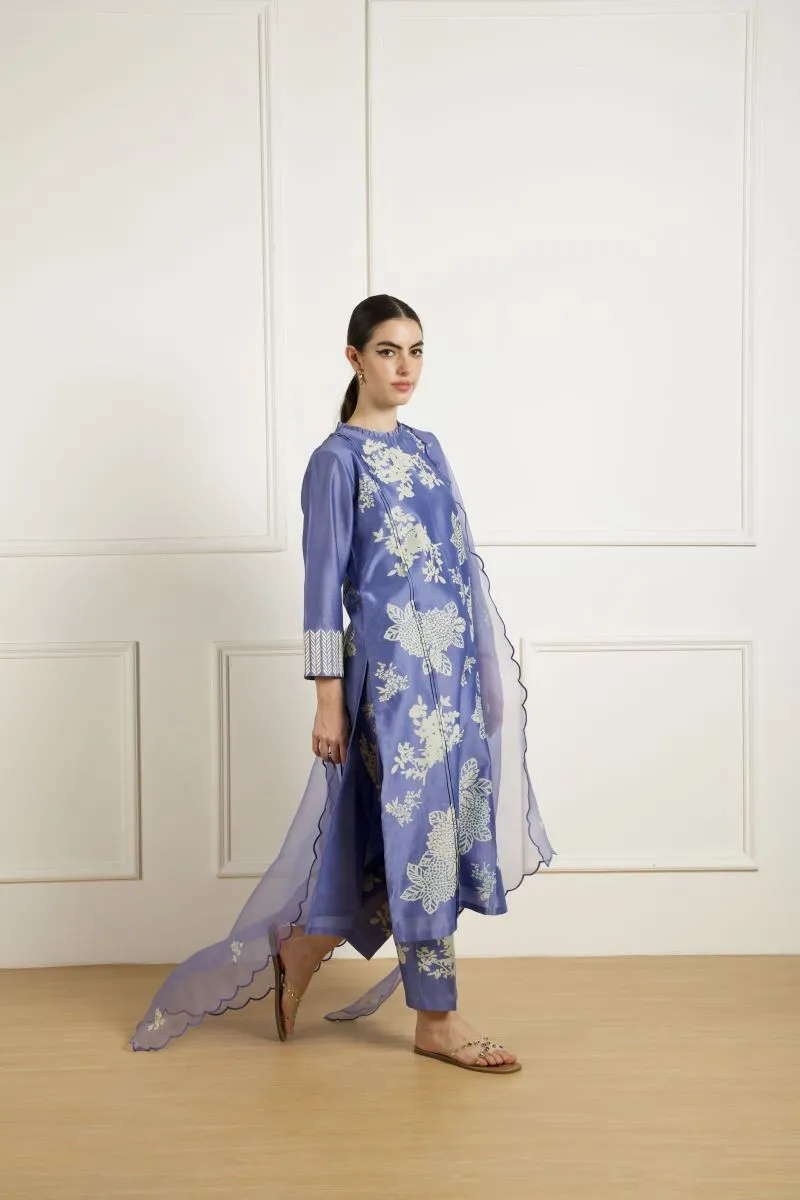 Celeste twilight front pleated tunic set