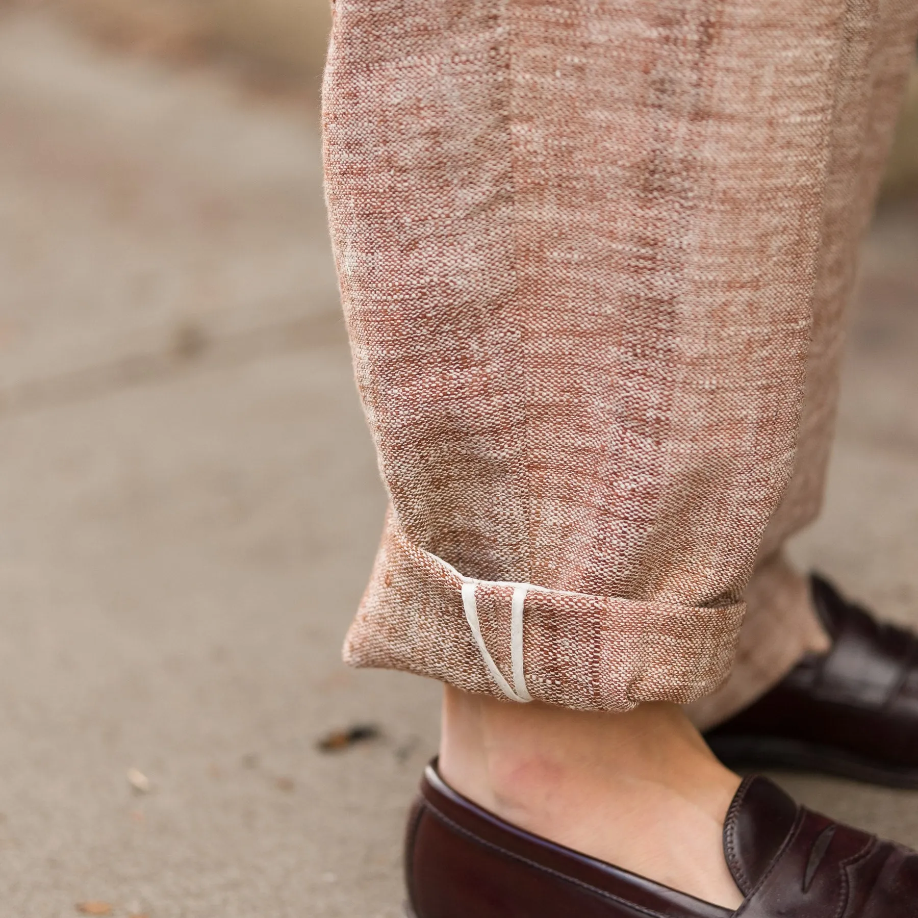 Chambray Hose Pants in Burnt Umber