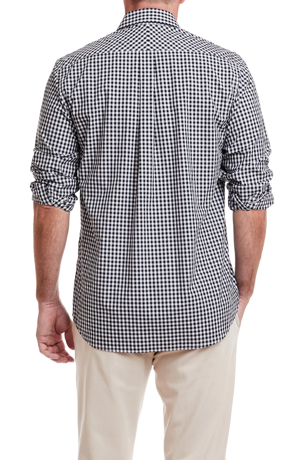 Chase Shirt Wide Gingham Black with Single Jack O'Lantern
