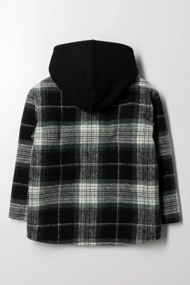 Check Jacket Green And Black