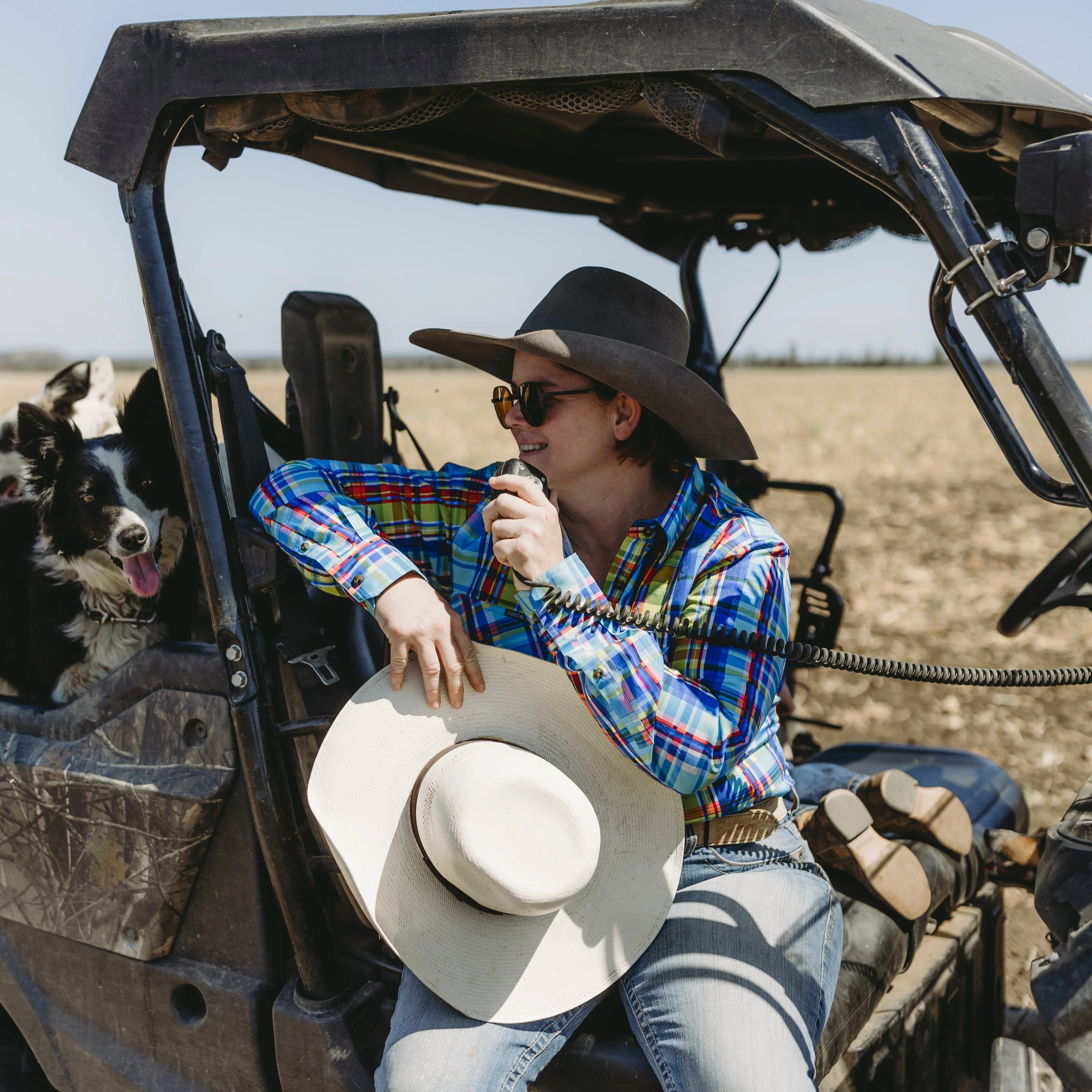 Cheques Women's Half Button Workshirt