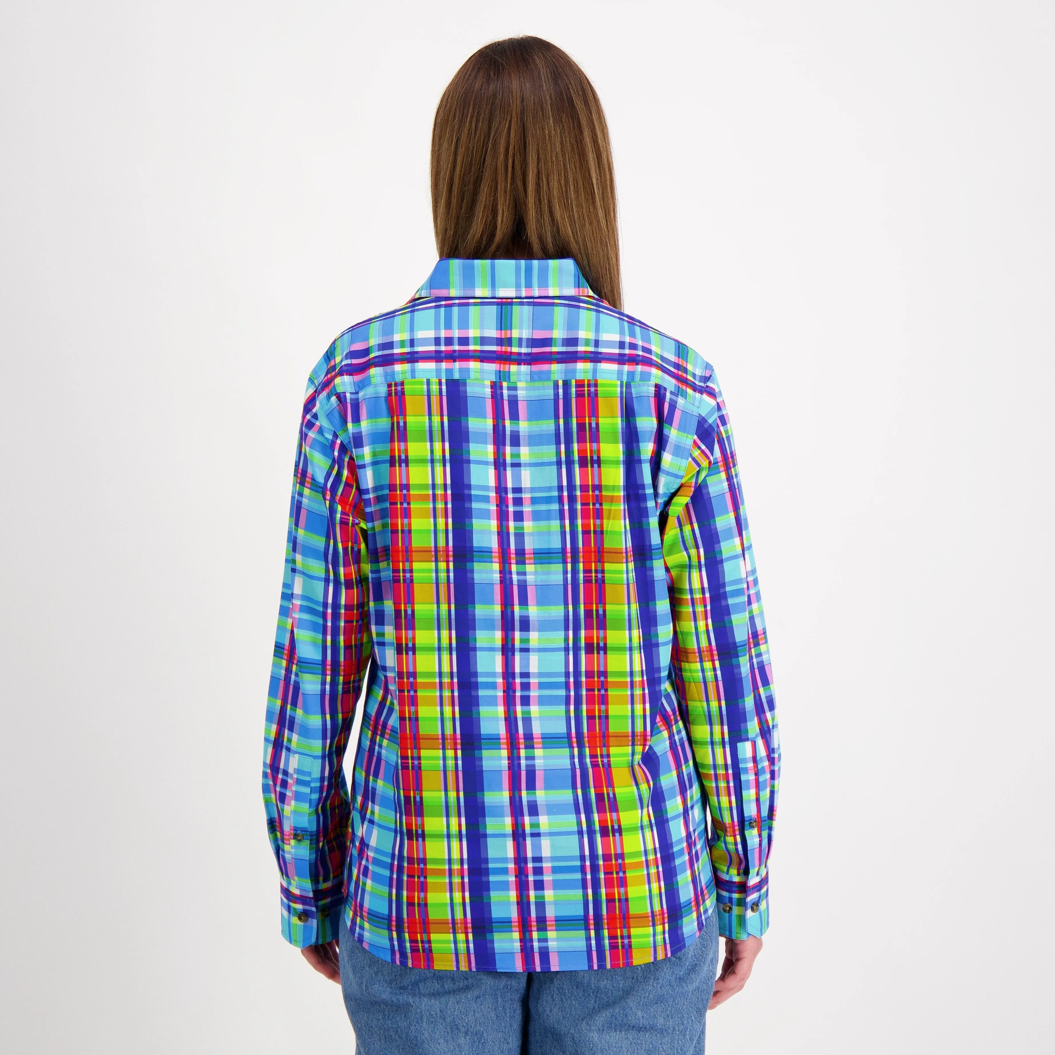 Cheques Women's Half Button Workshirt