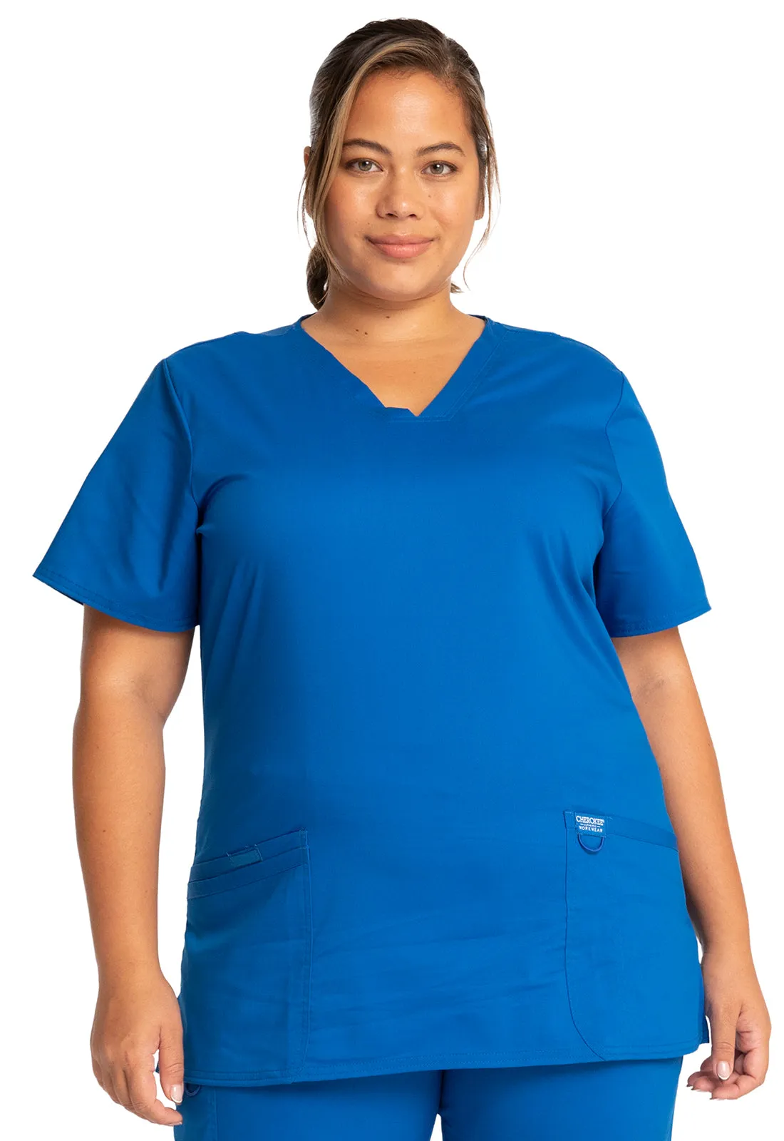 CHEROKEE REVOLUTION WOMEN'S 3 POCKET V-NECK TOP