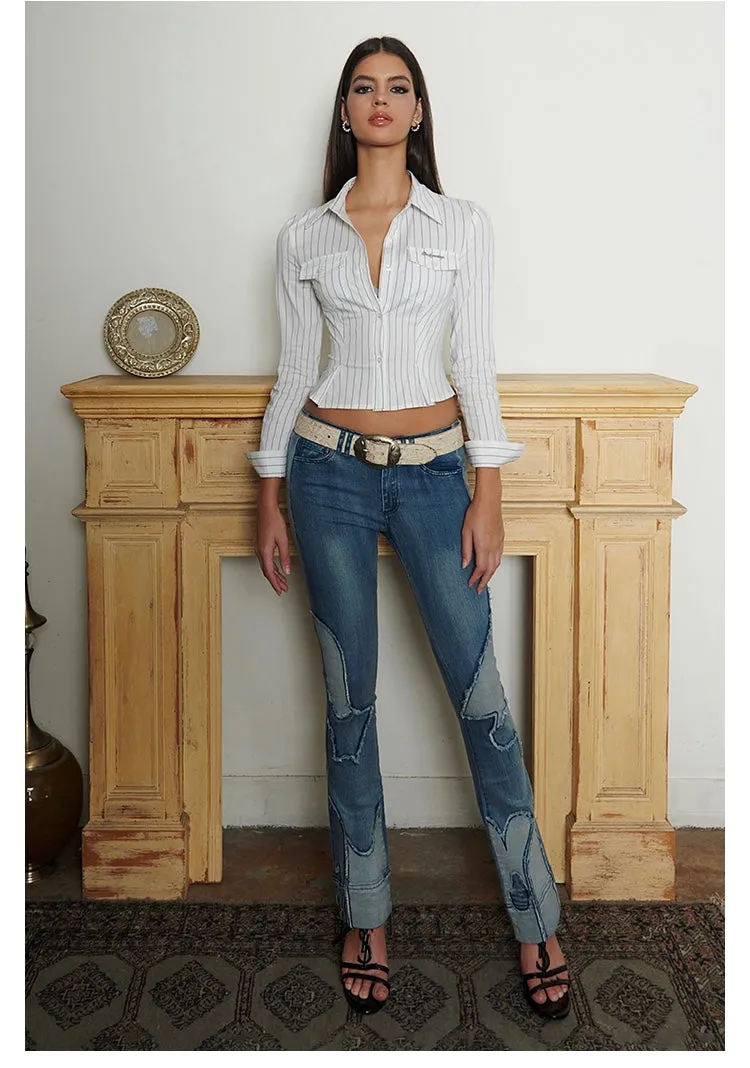 Chic Fit Pinstripe Shirt