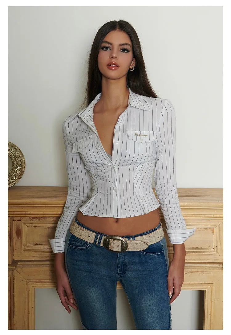 Chic Fit Pinstripe Shirt